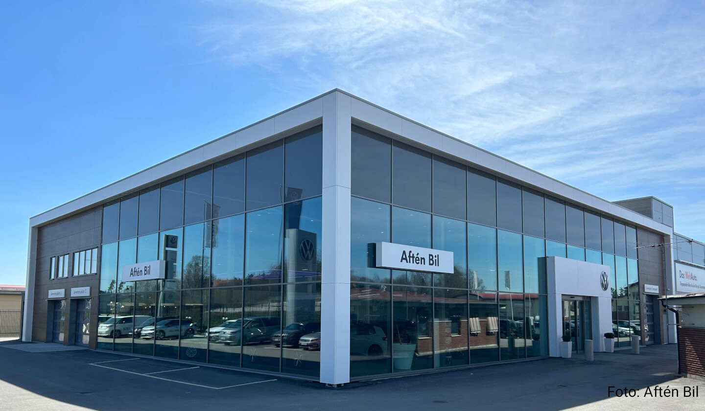 Bild på byggnad, Atftén Bil.