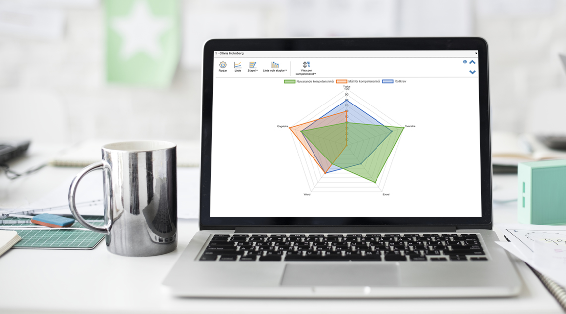 Example of competency matrix as a radar chart.